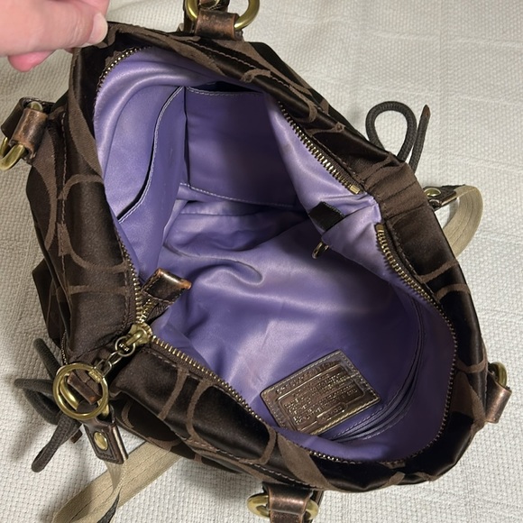 COACH Poppy 13843 Brown Tote Bag - Picture 15 of 15